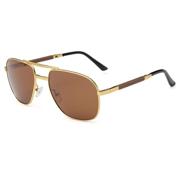 Trifold Aviator Sunglasses (Gold) - Picture 1 of 2